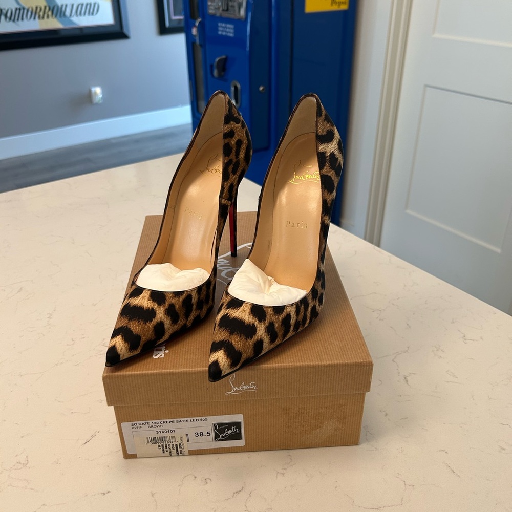 Christian Louboutin Brown and Black Stiletto Heels